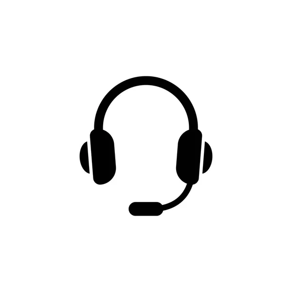 Headset, Suporte Headphone Flat Vector Icon — Vetor de Stock