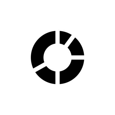 Grafik daire, Infographics düz vektör simge pasta