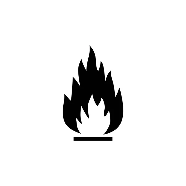 Fire Flame, Flammable Flat Vector Icon — Stock Vector