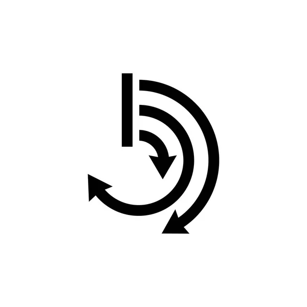 Schema Freccia Ciclo, Presentazione Grafico Geometrico Icona Vettoriale Piatta — Vettoriale Stock