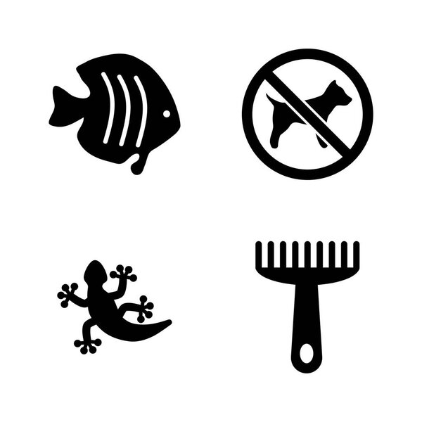 Pets. Simple Related Vector Icons