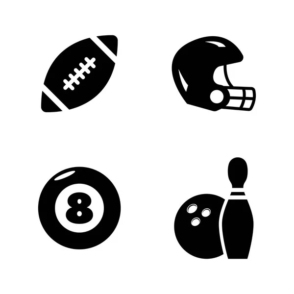 Sports Equipment. Simple Related Vector Icons — Stock Vector