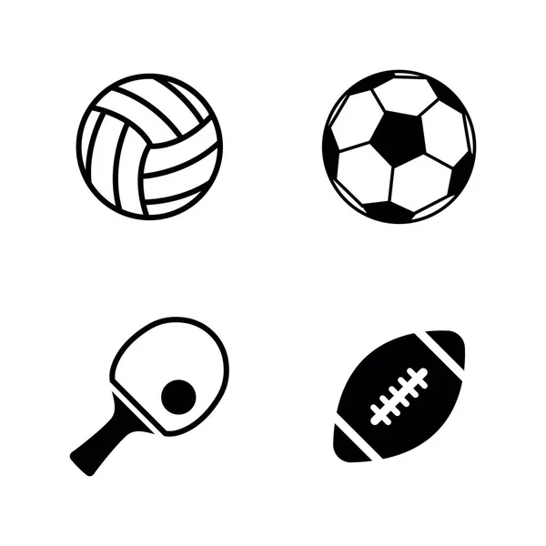 Sport Balls. Simple Related Vector Icons