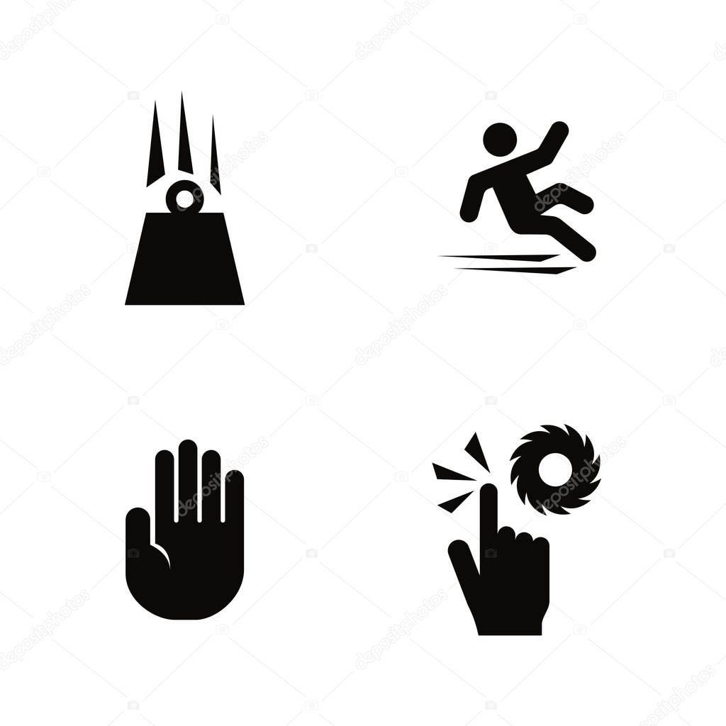 Warning, Attention. Simple Related Vector Icons