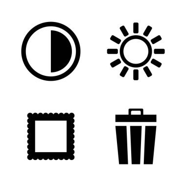 Fotoğraf Video kamera modu. Basit ilgili vektör simgeler