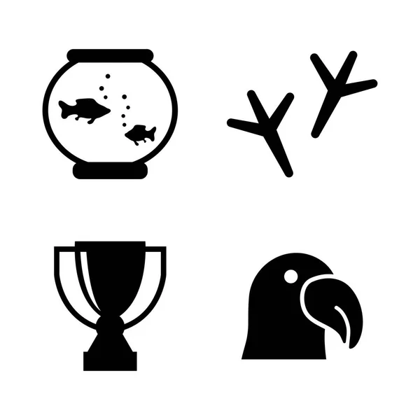 Animal Exhibition Simple Related Vector Icons Set Video Mobile Apps Royalty Free Stock Vectors