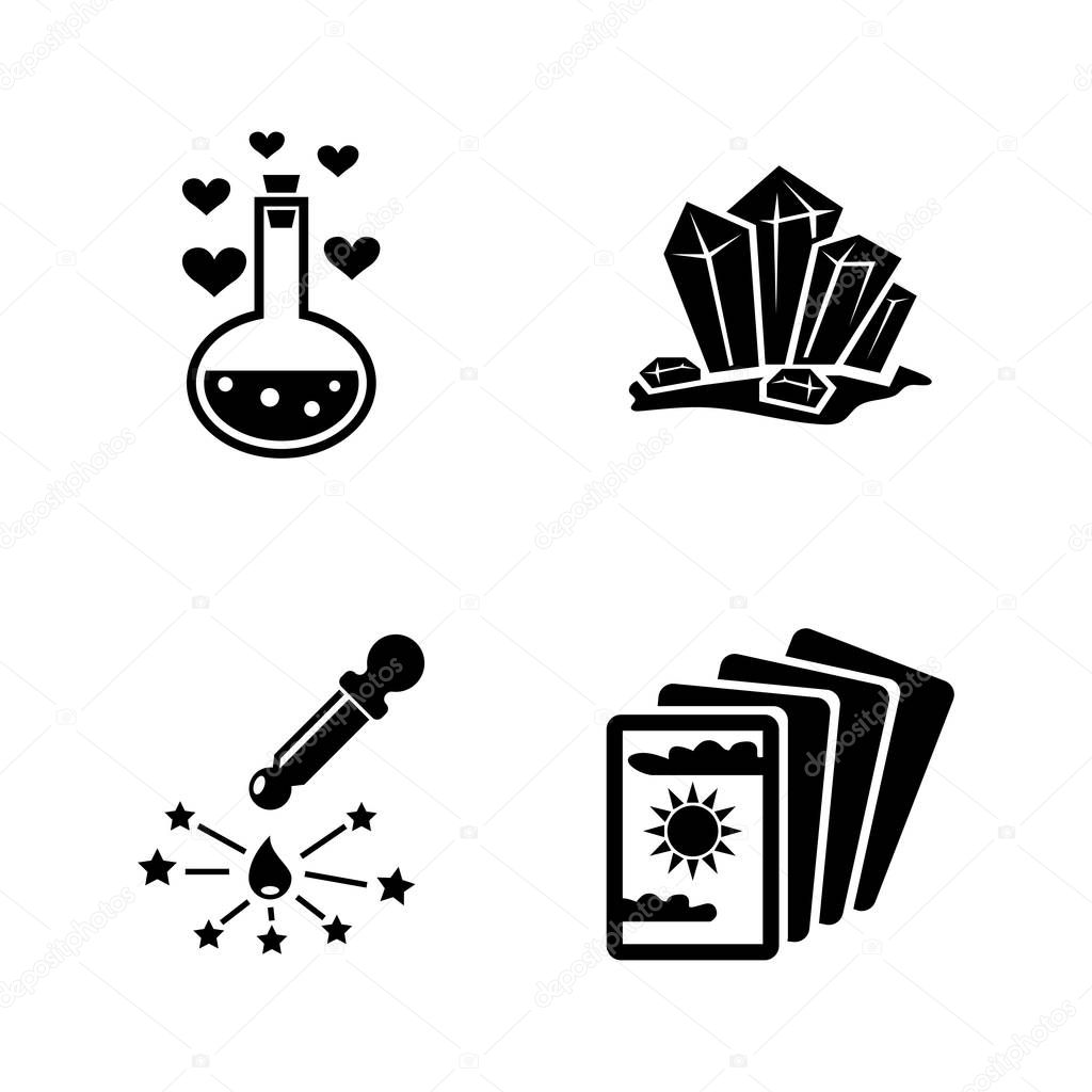 Magic Spell, Wizard. Simple Related Vector Icons Set for Video, Mobile Apps, Web Sites, Print Projects and Your Design. Magic Spell, Wizard icon Black Flat Illustration on White Background.