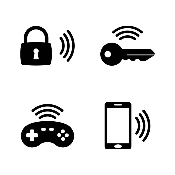 Gadget Inalámbrico Smart House Simple Conjunto Iconos Vectoriales Relacionados Para — Vector de stock