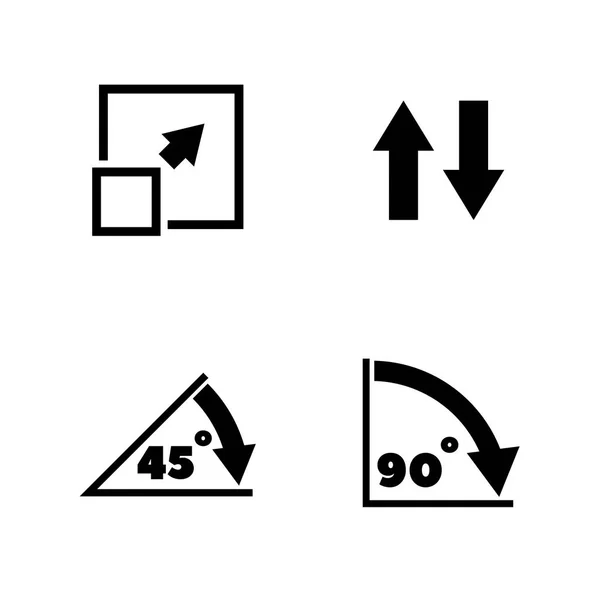 Girar Flecha Girar Simple Conjunto Iconos Vectoriales Relacionados Para Vídeo — Vector de stock