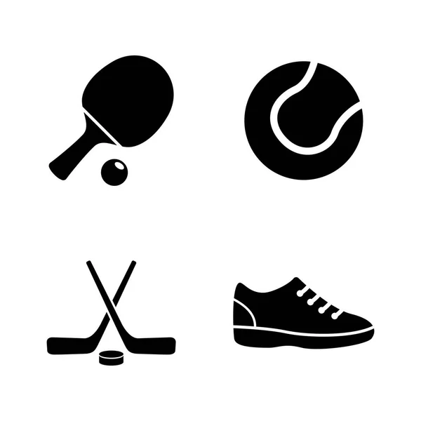 Équipement de sport. Icônes vectorielles connexes simples — Image vectorielle