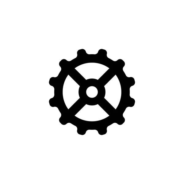 Roda, Mekanisme Ikon Vektor Datar - Stok Vektor