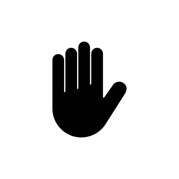 Stop Hand Flat Vector Icon — Stock Vector
