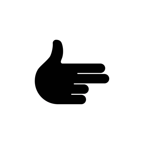Hand Gesture Gun Flat Vector Icon — Stock Vector