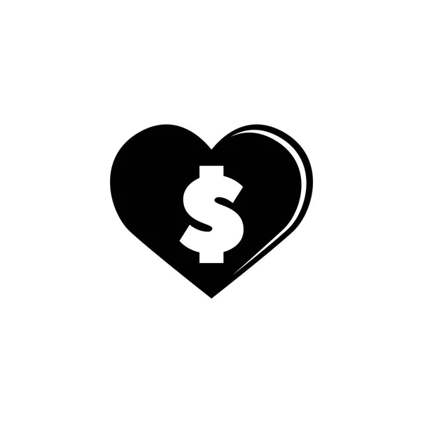 Doar dinheiro, doação plana vetor ícone —  Vetores de Stock