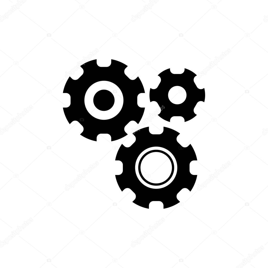 Settings with Additional Gears Vector Icon