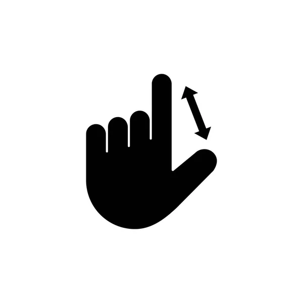 Enlarge Gesture, Hand Zoom Vector Icon — Stock Vector