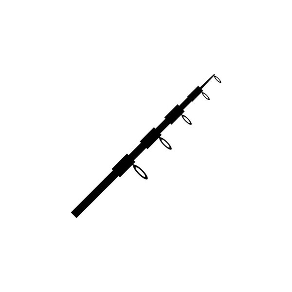 Telescopic Fishing Rod Pole Vector Icon
