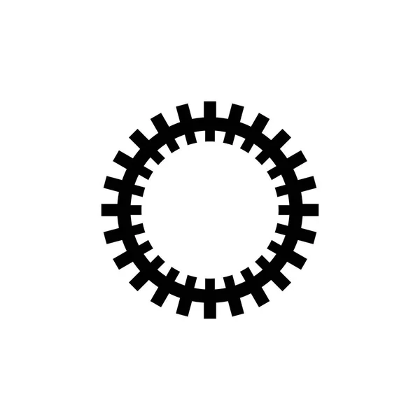 Dişli mekanizması, Rackwheel düz vektör simgesi — Stok Vektör