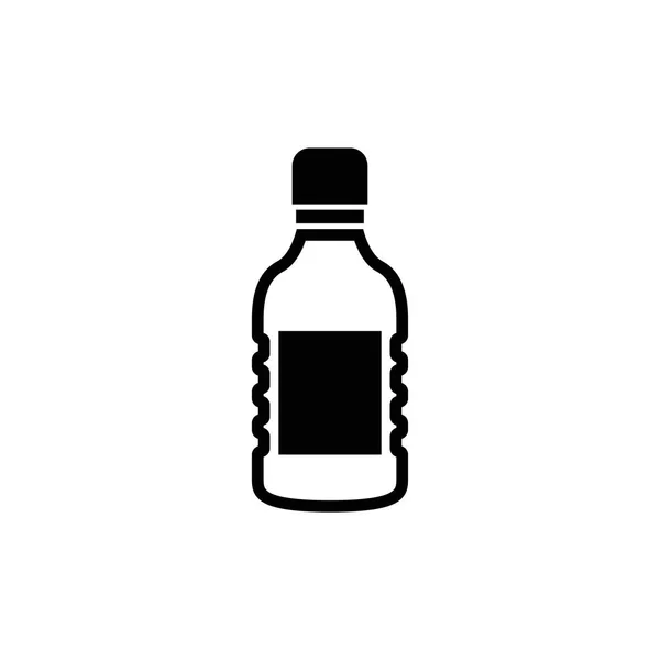 Plastikflasche mit flachem Vektorsymbol — Stockvektor