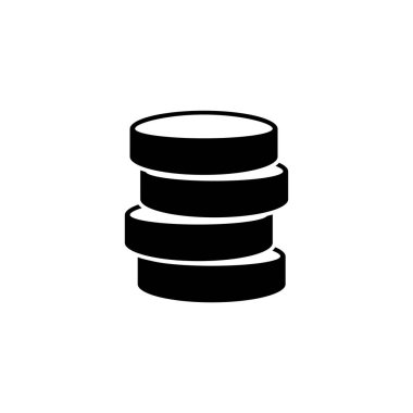 Veritabanı, Veri Depolama Düz Vektör Simgesi