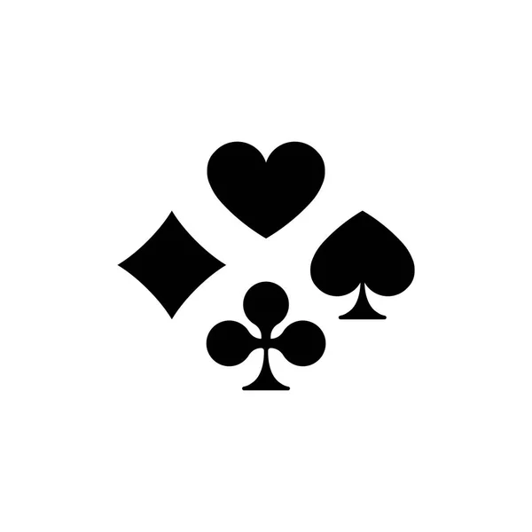 玩 扑克 西装 卡 平面矢量图标 — 图库矢量图片