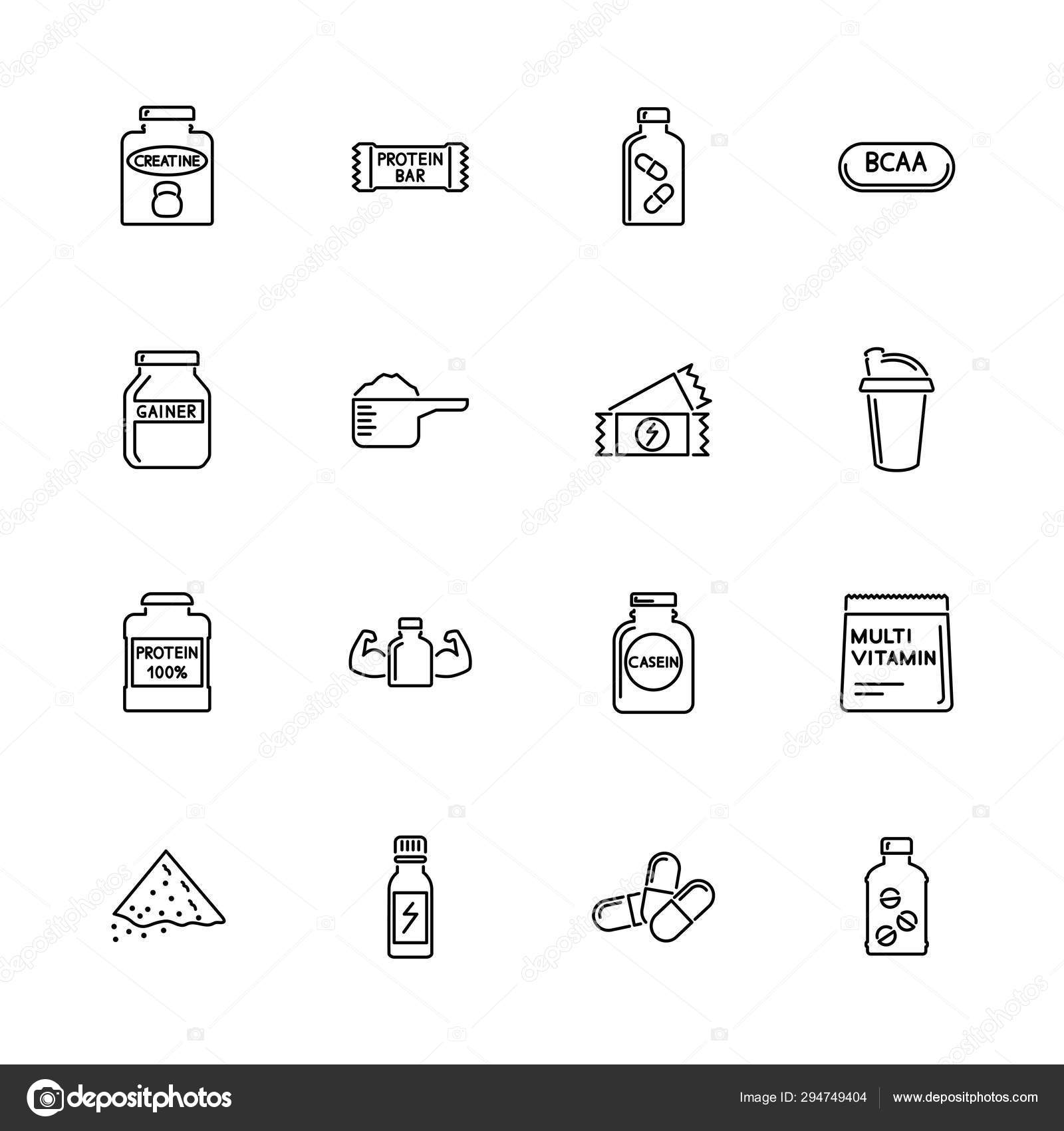 Sport Supplements - Flat Vector Icons Stock Vector Image by © #294749404 Sport Supplements - Flat Vector Icons Stock Vector Image by © #294749404
