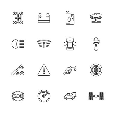 Araba - düz vektör simgeler