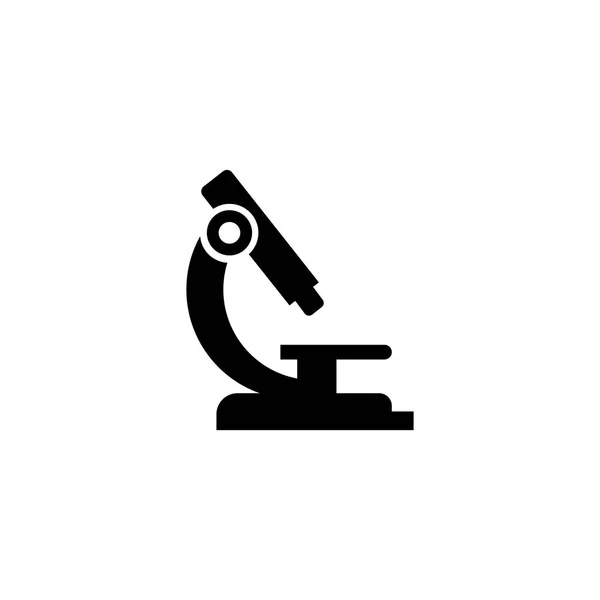 Microscope, Science, Biology Flat Vector Icon — Stock Vector