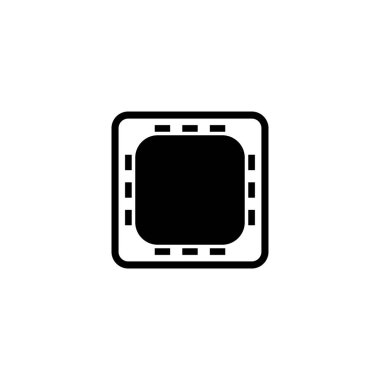 Anakartta Cpu, Donanım Çipi Düz Vektör Simgesi