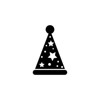 Doğum Günü Şapkası, Parti Şapkası, Şenlikli Koni Düz Vektör Simgesi