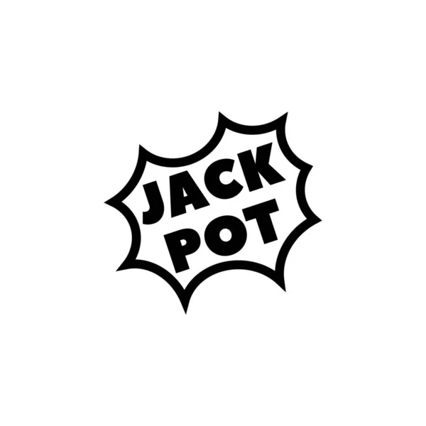 Jack Pot Casino Juego plano Vector icono — Vector de stock