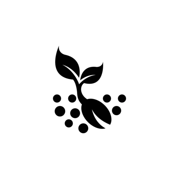 Plant Sprout, Sprouted Seed Flat Vector Icon — Stockvector