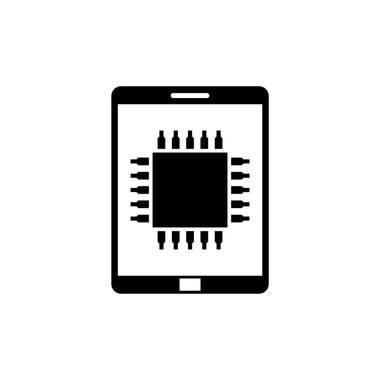Mobile Processor, Phone Microprocessor Flat Vector Icon