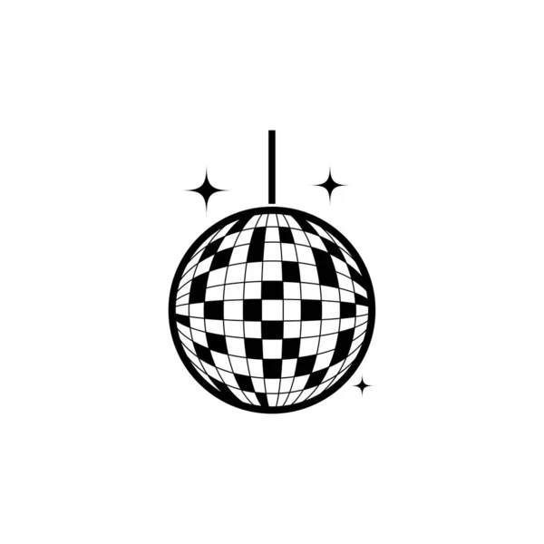 Espelho de festa bola de disco plana vetor ícone — Vetor de Stock