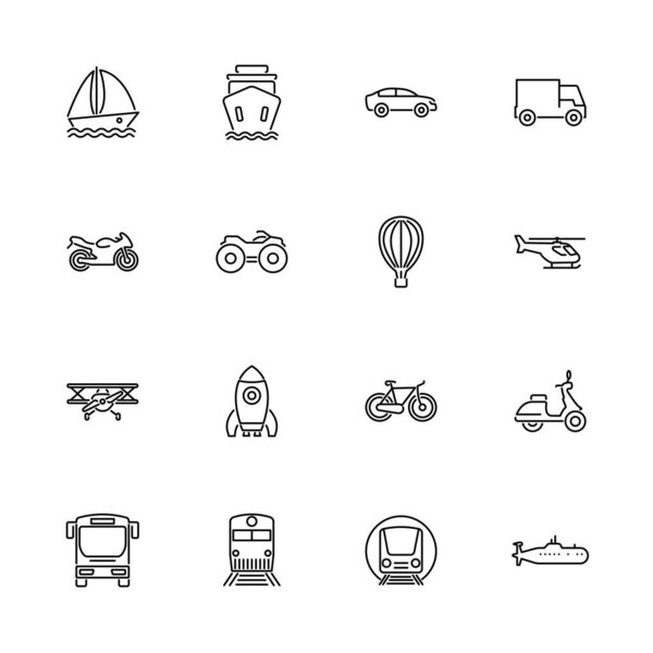 Transport - Flat Vector Icons
