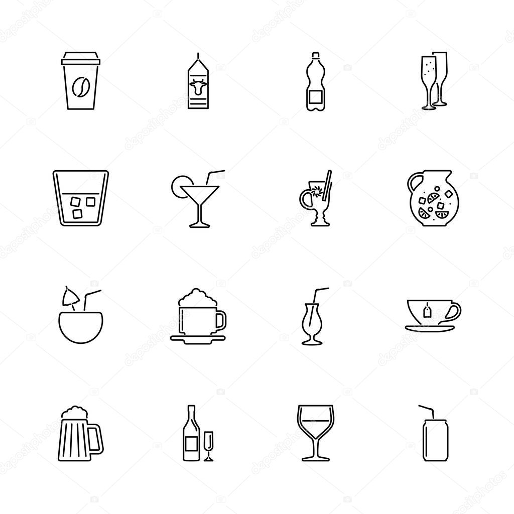 Drink - Flat Vector Icons