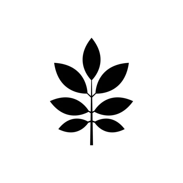 Branche des feuilles, Feuilles de la nature Plante Icône vectorielle plate — Image vectorielle