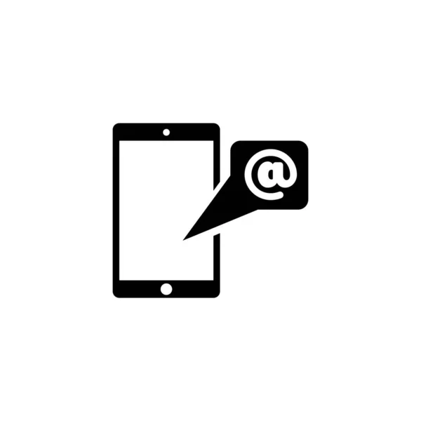 Okunmamış Posta Bildirimi Akıllı Telefon Mesajı Düz Vektör Simgesi Illüstrasyonu — Stok Vektör