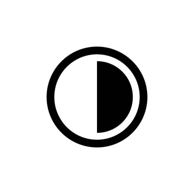 Ay tutulması, güneş ve ay, astronomi. Düz Vektör Simgesi illüstrasyonu. Beyaz arka planda basit bir siyah sembol. Ay tutulması, Güneş Ay, Astroloji işaret şablonu ağ ve mobil UI elementi