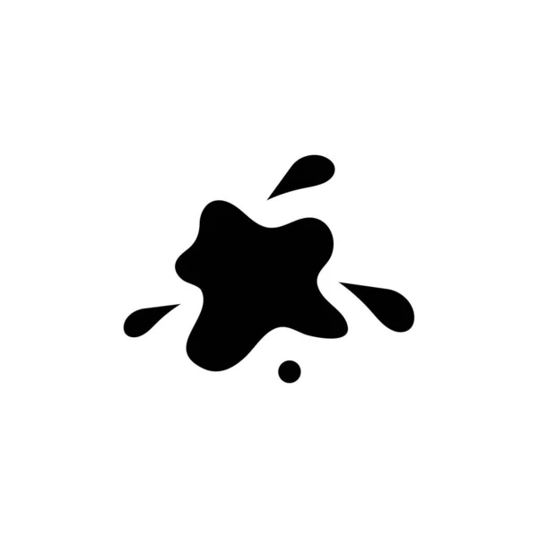 Liquid Spot Ink Splat Paint Splash Flat Vector Icon Простий — стоковий вектор