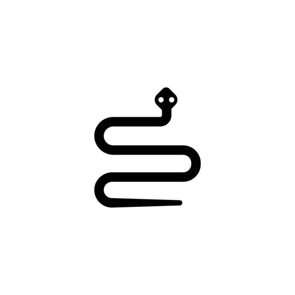 Serpiente Venenosa Mascota Exótica Reptil Peligroso Icono Vector Plano Ilustración — Archivo Imágenes Vectoriales