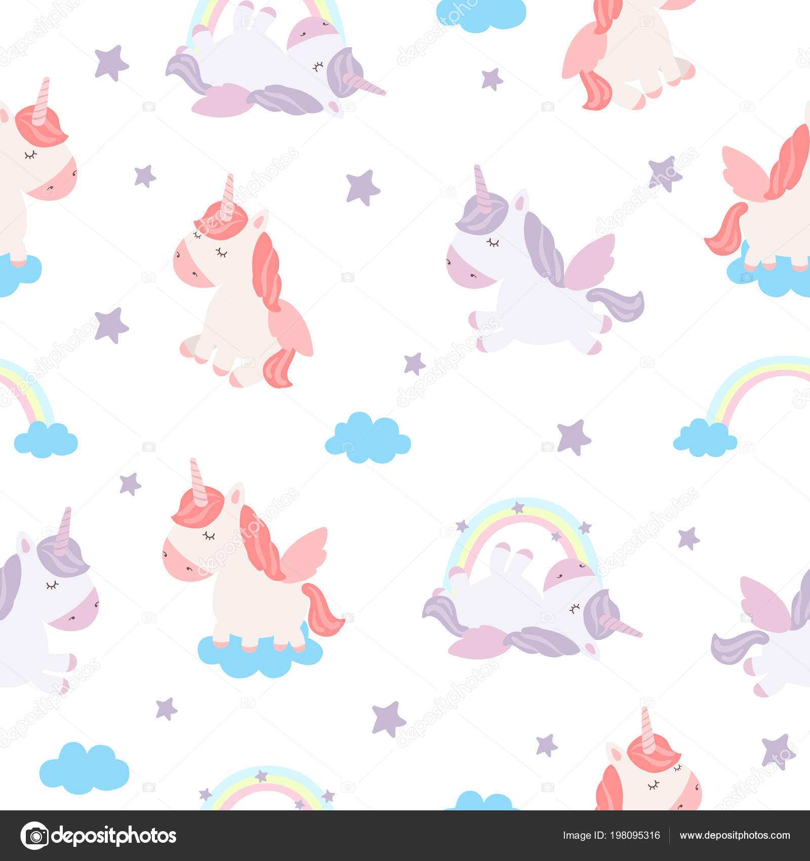 cute unicorn rainbow wallpaper