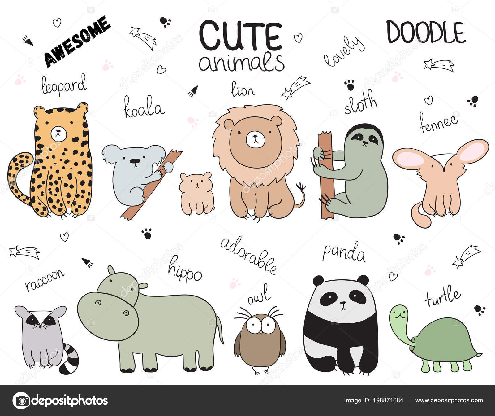 Kawaii Cute Animal Drawings PNG Transparent With Clear Background ID 78362  | TOPpng