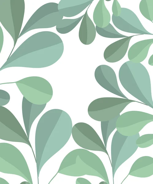 带有树枝和叶子的矢量海报 在白色背景上绘制的独立手绘插图 有机天然保健品 伟大的横幅 — 图库矢量图片