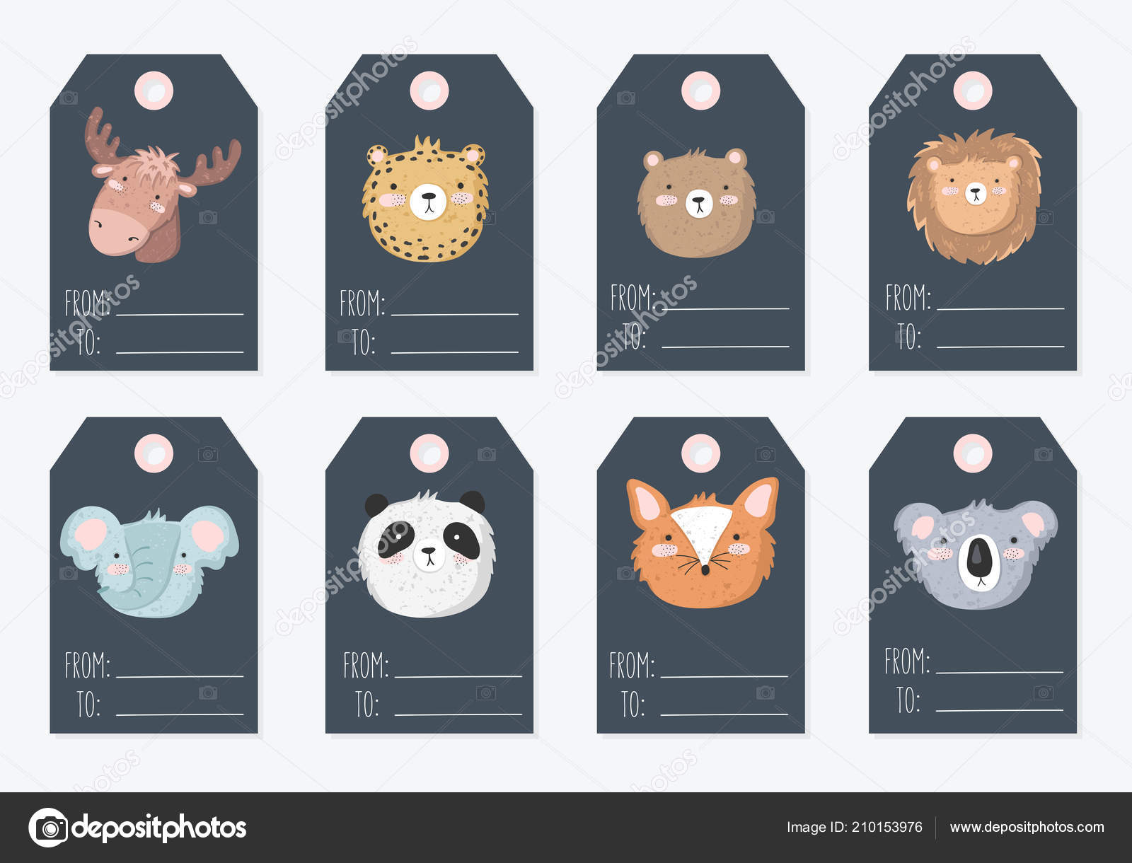 Vector Collection s Cute Animals Pastel Colors Valentine Day Anniversary Stock Vector Image By C Tiny Selena