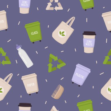 Sıfır atık yaşam tarzı kavramı. Eko ile Seamless Modeli ve idin