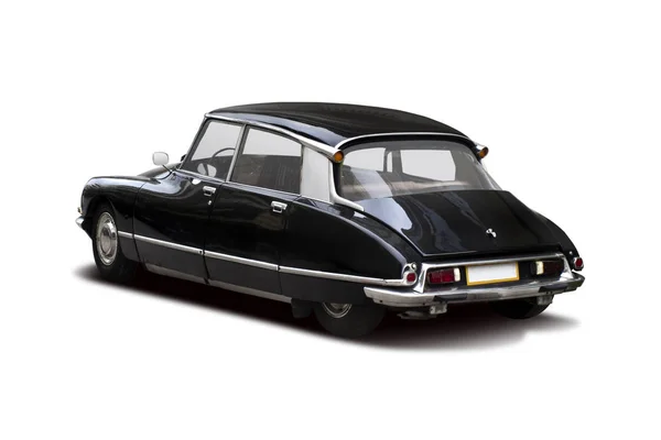 Klassische Französische Luxus Auto Rückseite Isoliert Auf Weiß — Stockfoto