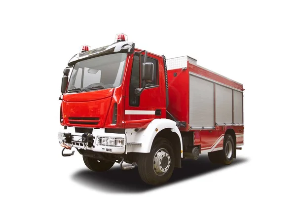 Fire Tuck Front View Isolated White — Stock Photo, Image