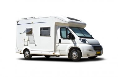 Beyaz İtalyan motorhome beyaz izole