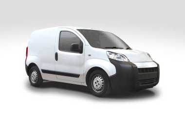 Beyaz İtalyan küçük şehir van beyaz izole